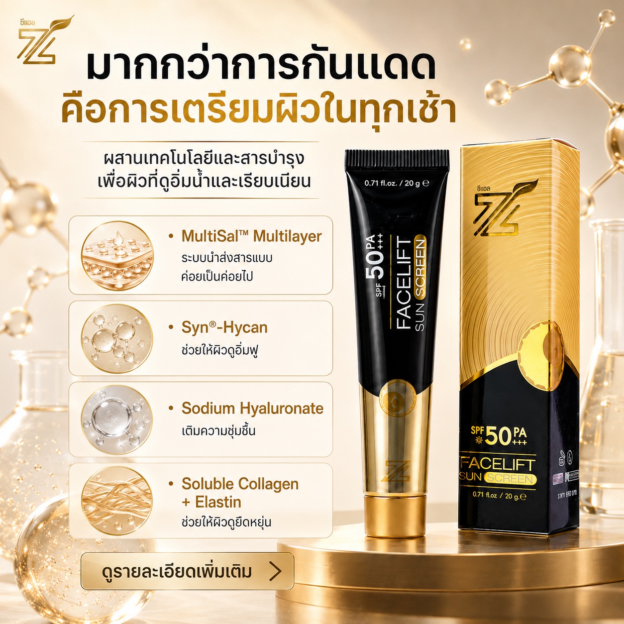 ตัวอย่างป้าย Ads กันแดด ZL ชิ้นที่ 5